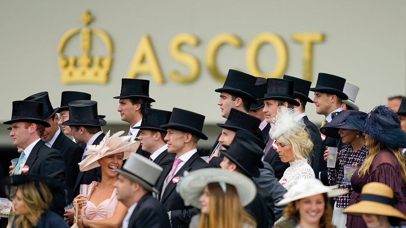 ASCOT, ENGLAND - JUNE 19: Top hats on show on Day Five of the Royal Ascot Meeting at Ascot Racecourse on June 19, 2021 in Ascot, England. A total of twelve thousand racegoers made up of owners and the public are permitted to attend the meeting due to it being an Events Research Programme (ERP) set up by the Government due to the Coronavirus pandemic. (Photo by Alan Crowhurst/Getty Images)